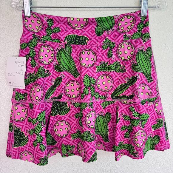 Pickleball Bella Kick Pleat Skort Women 2 Cactus Athletic Tennis NEW Medium Pink - Picture 2 of 10
